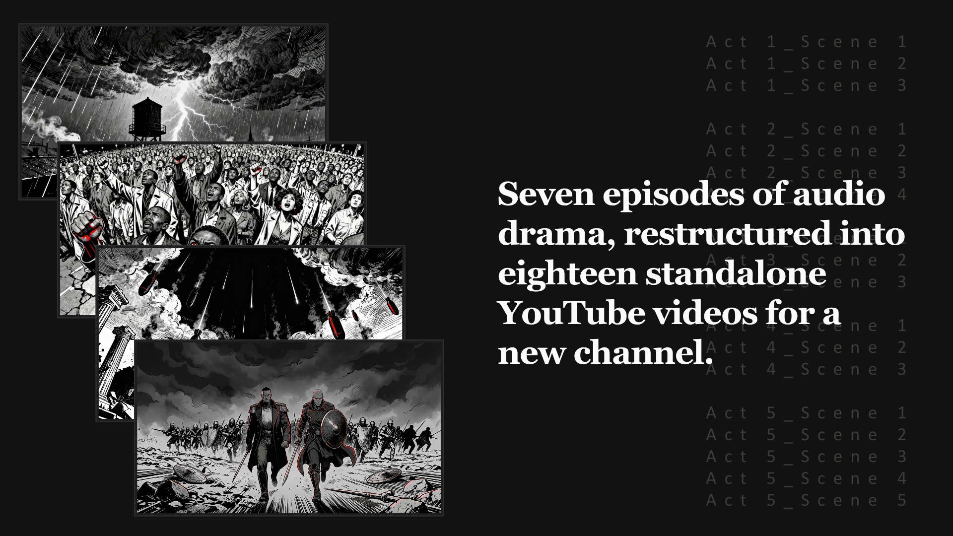 Julius Caesar noir graphic novel visualisation still